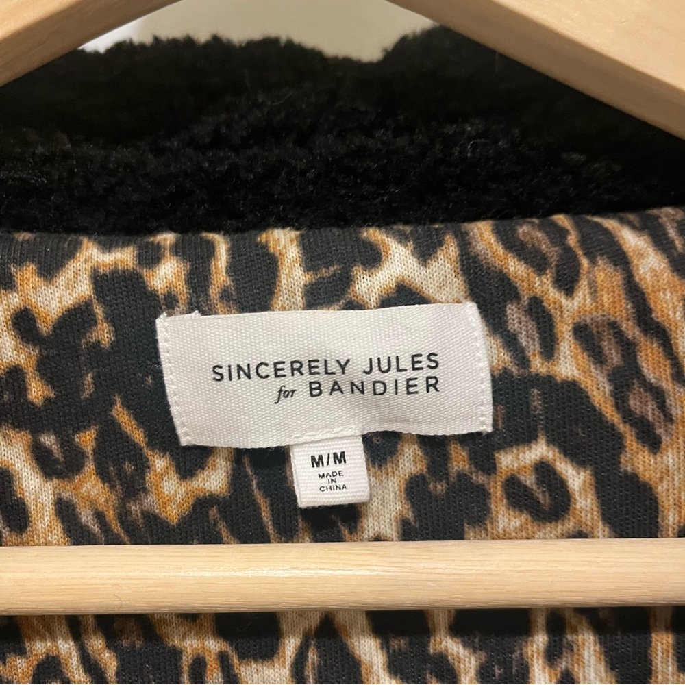 Sincerely Jules x Bandier Aspen Sherpa Black Leopard M - Picture 9 of 10